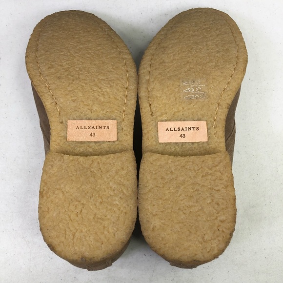 AllSaints Luke Lace Up Suede Chukka Boot Taupe - Picture 7 of 8